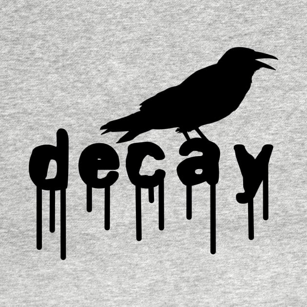 crow on decay, Gothic fashion by SpassmitShirts